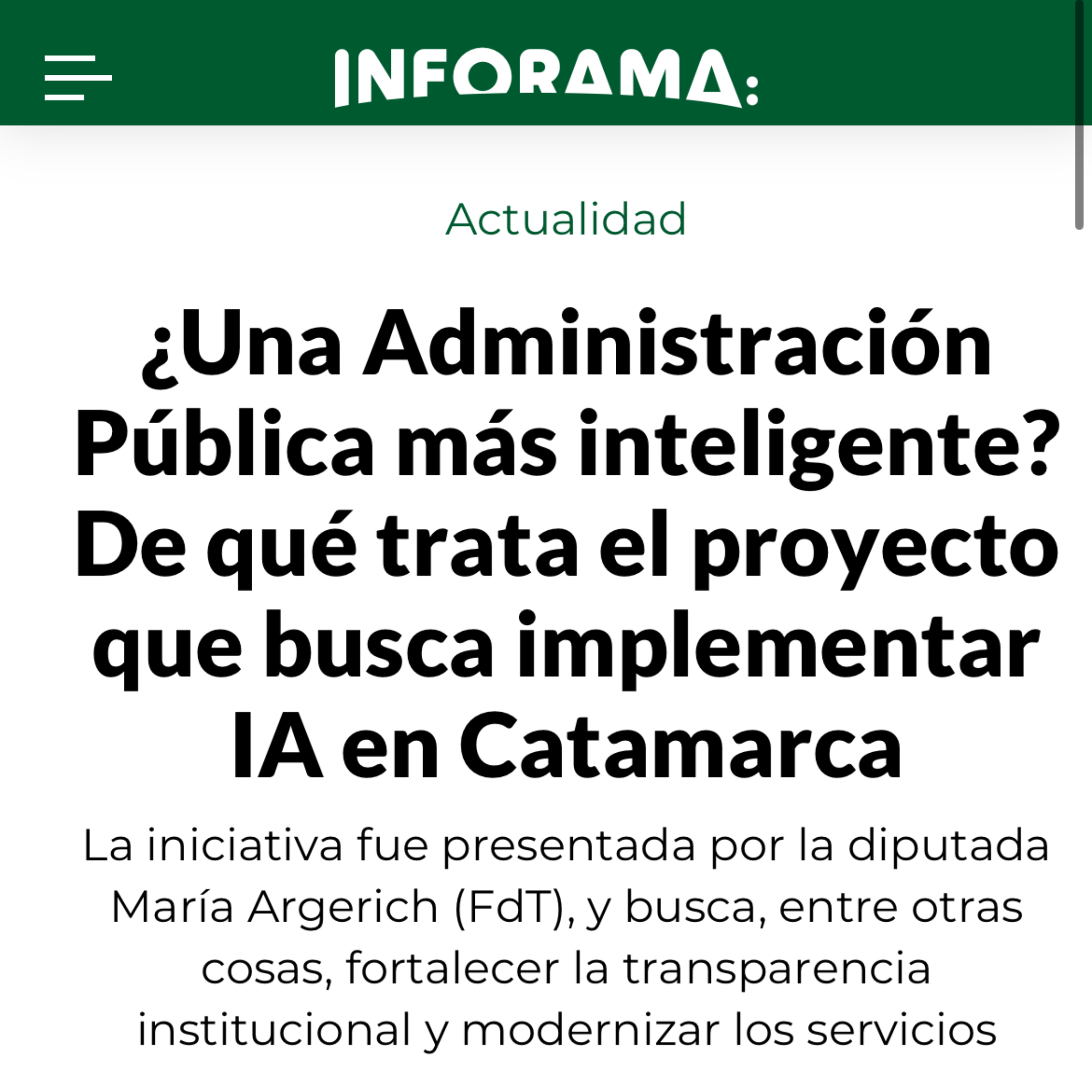 ¿Una Administración Pública más inteligente? De qué trata el proyecto que busca implementar IA en Catamarca