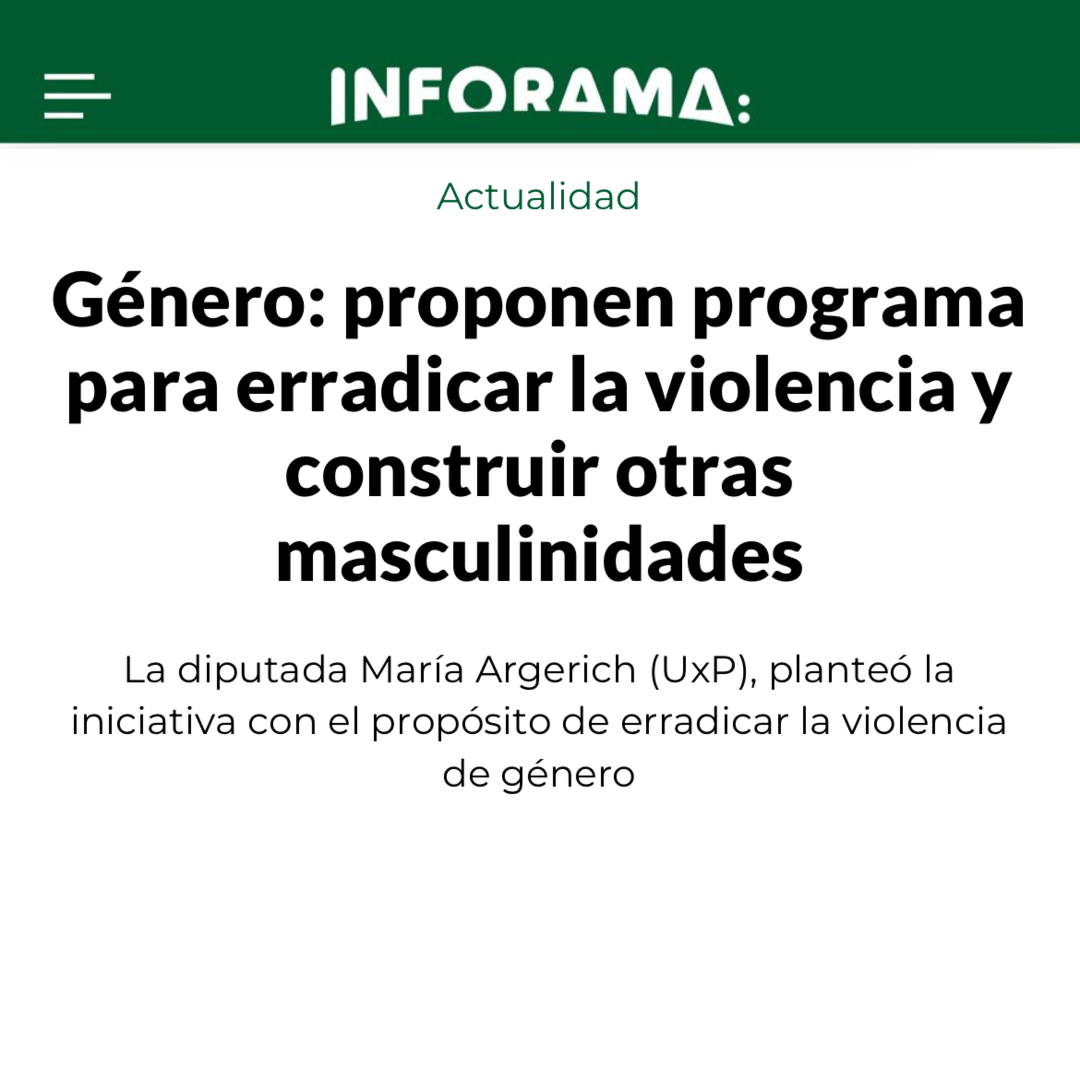 Género: proponen programa para erradicar la violencia y construir otras masculinidades