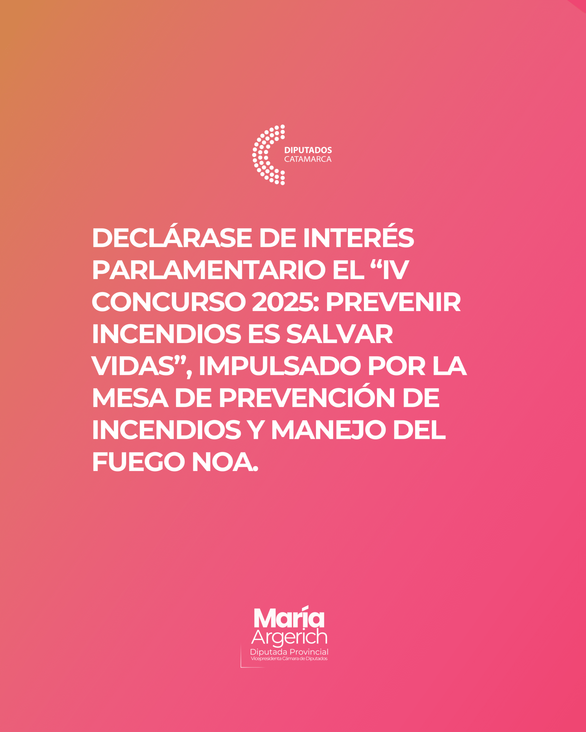 MEDIANTE EL DECRETO Nº 656 APROBADO POR PRESIDENCIA DECLARAMOS DE INTERÉS PARLAMENTARIO LA SIGUIENTE INICIATIVA: