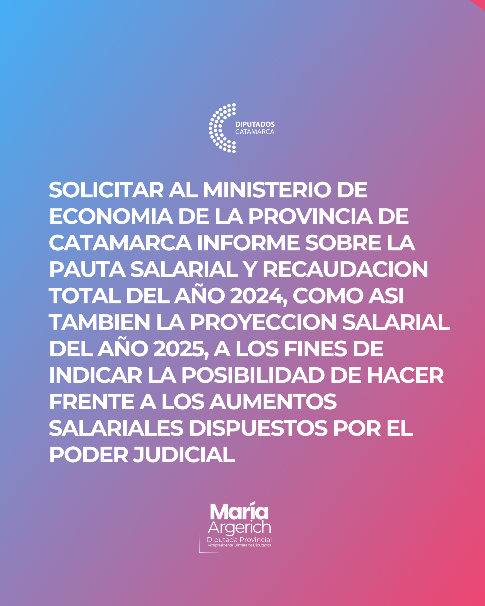 EN LA PRIMER SESIÓN EXTRAORDINARIA DEL PERÍODO 136º DEL AÑO 2025 PRESENTÉ EL SIGUIENTE PROYECTO DE RESOLUCIÓN:
