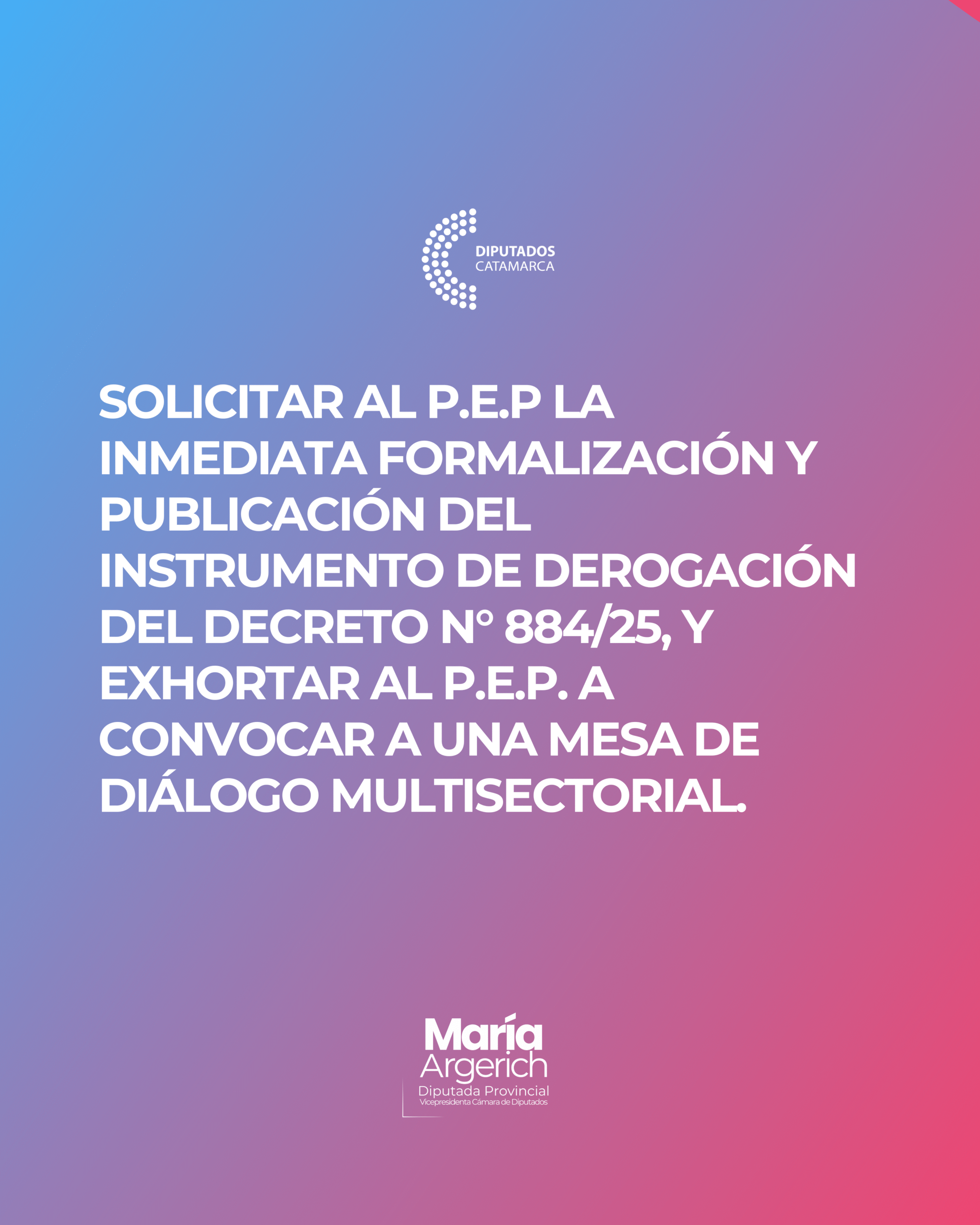 EN LA CUARTA SESIÓN ORDINARIA DEL PERÍODO 136º DEL AÑO 2025 JUNTO AL BLOQUE FDT Y BLOQUE VICENTE SAADI PRESENTÉ EL SIGUIENTE PROYECTO DE RESOLUCIÓN: