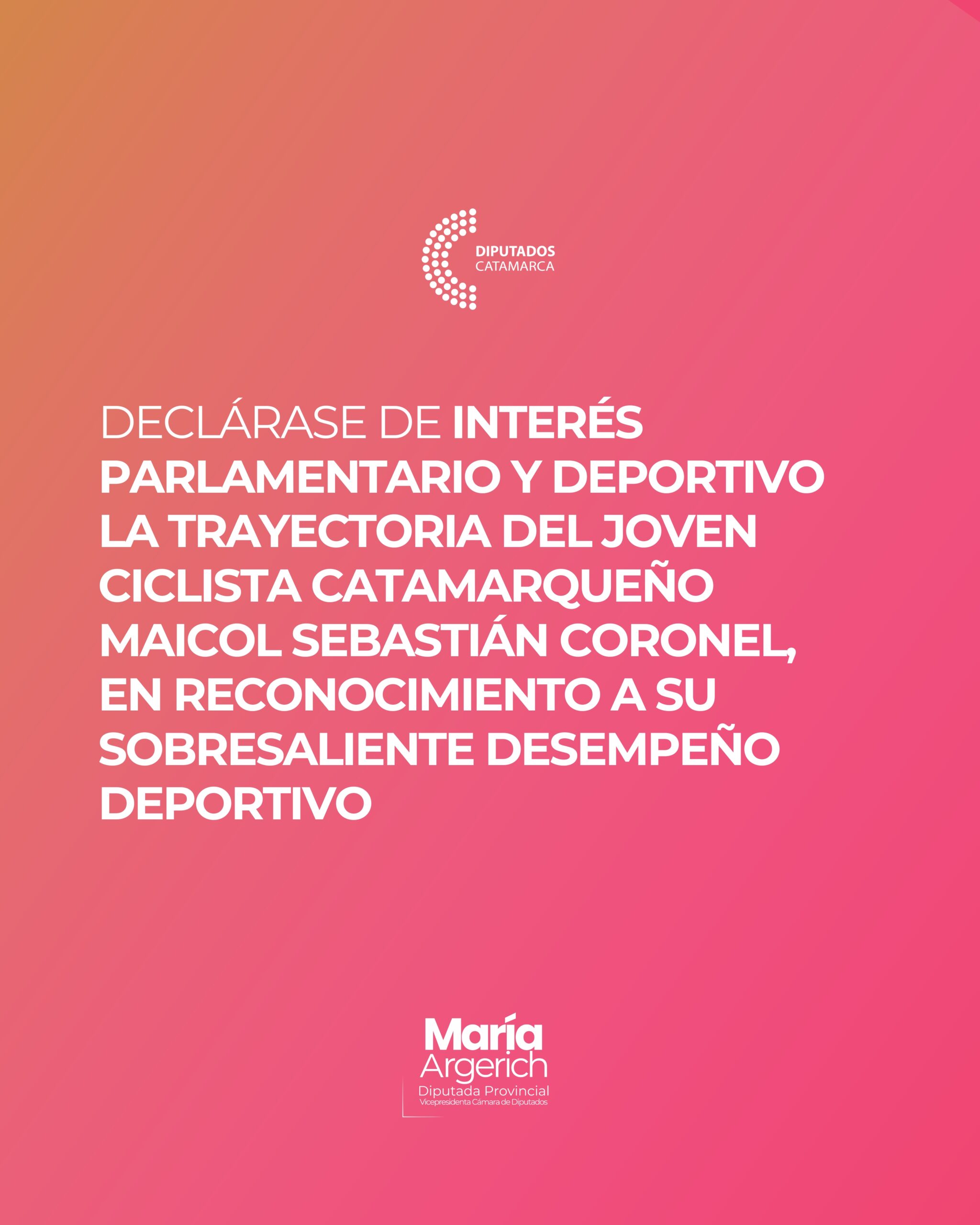 EN LA DÉCIMA SESIÓN ORDINARIA DEL PERÍODO 136º DEL AÑO 2025 PRESENTÉ EL SIGUIENTE PROYECTO DE DECLARACIÓN: