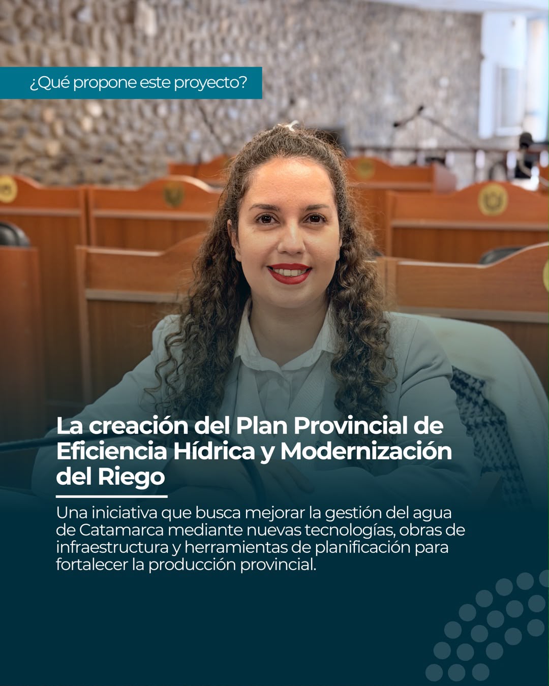 Presenté un proyecto de ley para crear el Plan Provincial de Eficiencia Hídrica y Modernización del Riego, una propuesta que busca mejorar la gestión del recurso hídrico mediante infraestructura, innovación y planificación.