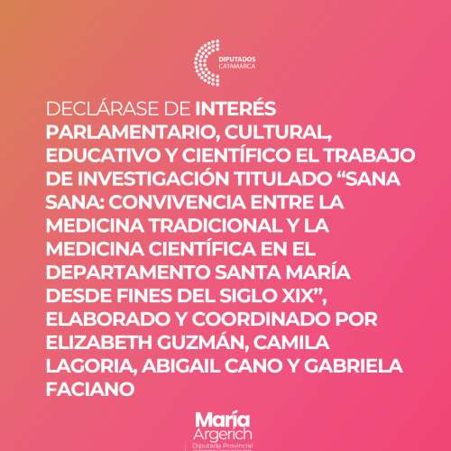 EN LA DÉCIMO QUINTA SESIÓN ORDINARIA DEL PERÍODO 136º DEL AÑO 2025 PRESENTÉ EL SIGUIENTE PROYECTO DE DECLARACIÓN: