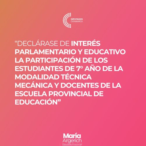 EN LA PRIMER SESIÓN EXTRAORDINARIA DEL PERÍODO 136º DEL AÑO 2025 PRESENTÉ EL SIGUIENTE PROYECTO DE DECLARACIÓN: