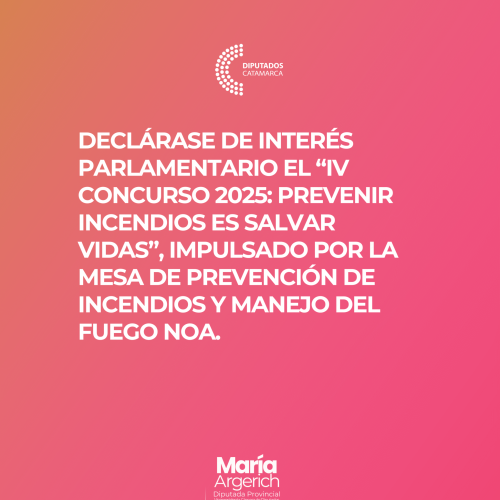 MEDIANTE EL DECRETO Nº 656 APROBADO POR PRESIDENCIA DECLARAMOS DE INTERÉS PARLAMENTARIO LA SIGUIENTE INICIATIVA:
