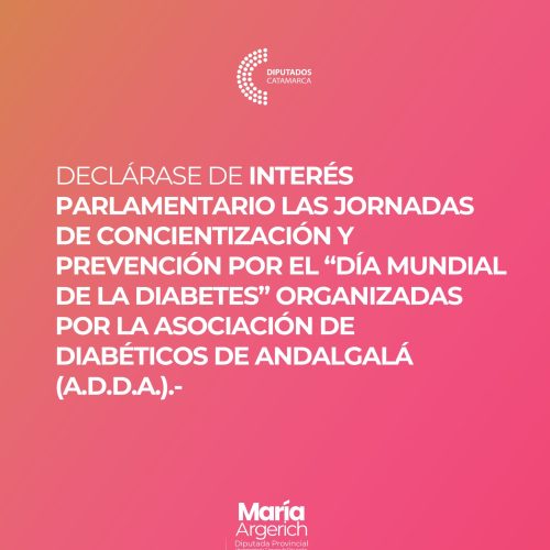 EN LA DÉCIMO NOVENA SESIÓN ORDINARIA DEL PERÍODO 136º DEL AÑO 2025 PRESENTÉ EL SIGUIENTE PROYECTO DE DECLARACIÓN: