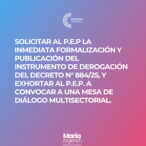 EN LA CUARTA SESIÓN ORDINARIA DEL PERÍODO 136º DEL AÑO 2025 JUNTO AL BLOQUE FDT Y BLOQUE VICENTE SAADI PRESENTÉ EL SIGUIENTE PROYECTO DE RESOLUCIÓN: