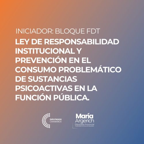 EN LA DÉCIMO SEXTA SESIÓN ORDINARIA DEL PERÍODO 136º DEL AÑO 2025 JUNTO AL BLOQUE FRENTE DE TODOS PRESENTE EL SIGUIENTE PROYECTO DE LEY: